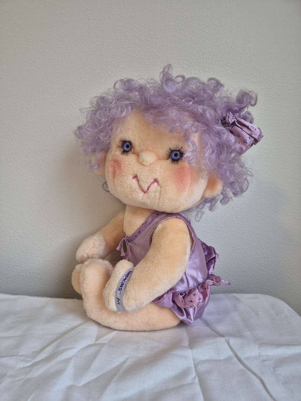 Vintage 1985 Kenner HUGGA BUNCH IMPKINS NUZZLER Plush Purple Hair Doll